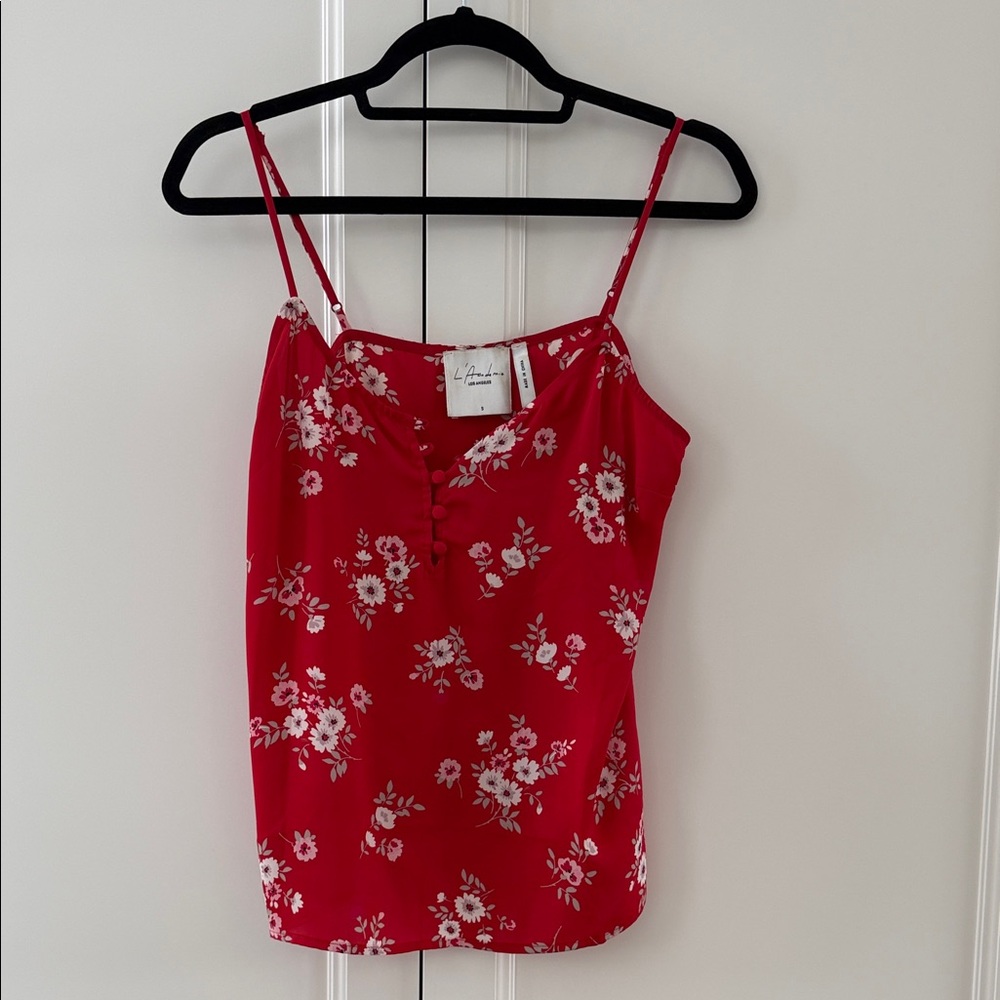 L'Academie Scarlet Floral Camisole